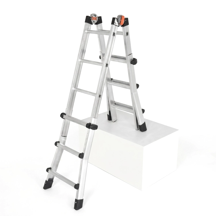 Drabina aluminiowa teleskopowa 4,2m GIERRE 3+4 na schody przegubowa 150kg