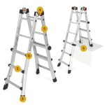 Drabina aluminiowa teleskopowa 4,2m GIERRE 3+4 na schody przegubowa 150kg