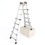 Drabina aluminiowa teleskopowa 5,7 m GIERRE 5+5 na schody przegubowa 150 kg