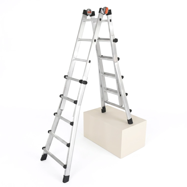 Drabina aluminiowa teleskopowa 5,7 m GIERRE 5+5 na schody przegubowa 150 kg