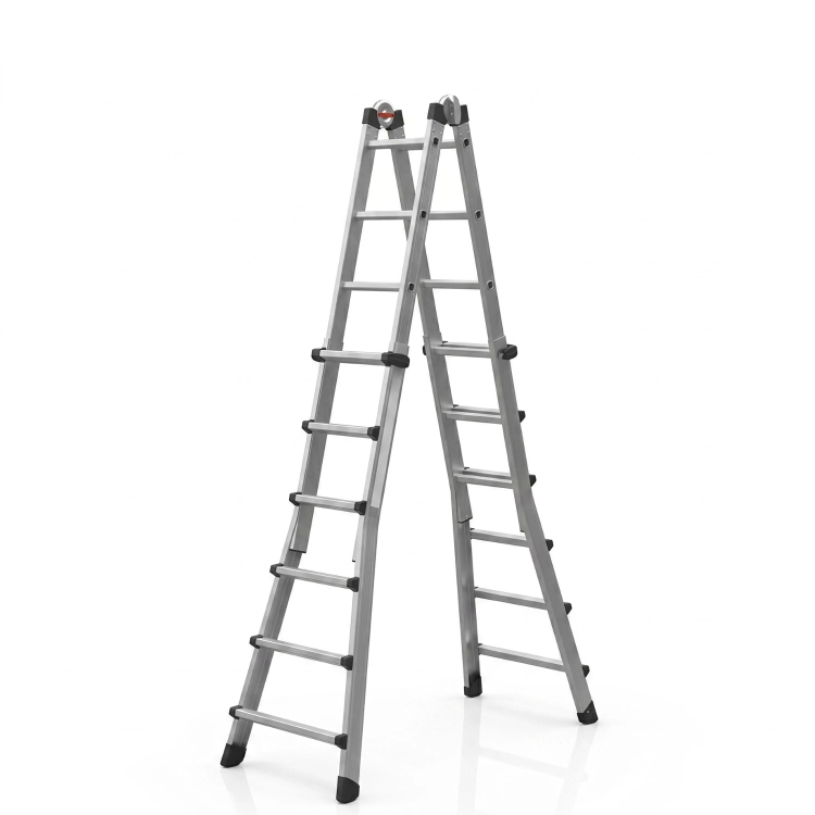 Drabina aluminiowa teleskopowa 6,75 m GIERRE 6+6 na schody przegubowa 150 kg