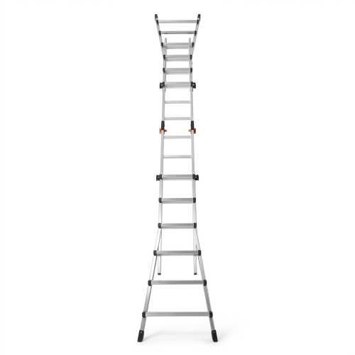 Drabina aluminiowa teleskopowa 6,75 m GIERRE 6+6 na schody przegubowa 150 kg