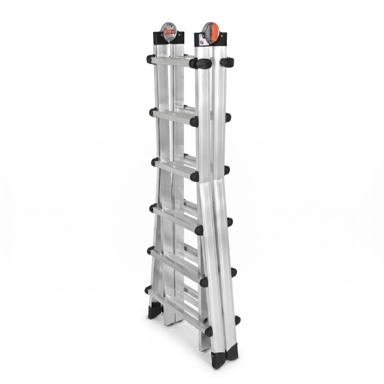 Drabina aluminiowa teleskopowa 6,75 m GIERRE 6+6 na schody przegubowa 150 kg