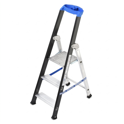 Drabina aluminiowa jednostronna GIERRE 3 stopnie podest 150 kg 2,63 m