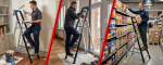 Drabina aluminiowa jednostronna GIERRE 5 stopni podest 150 kg 3,10 m