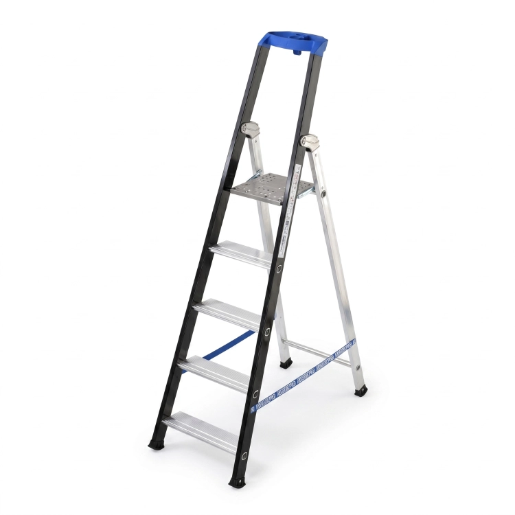 Drabina aluminiowa jednostronna GIERRE 5 stopni podest 150 kg 3,10 m