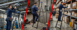 Drabina aluminiowa jednostronna GIERRE 8 stopni podest 150 kg 3,84 m
