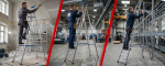 Drabina aluminiowa jednostronna GIERRE 10 stopni podest 150 kg 4,32 m