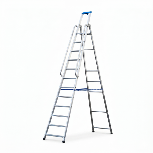 Drabina aluminiowa jednostronna GIERRE 12 stopni podest 150 kg 4,81 m