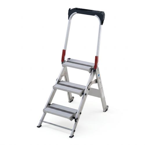Schody aluminiowe GIERRE 2,66 m koła profesjonalne szerokie stopnie