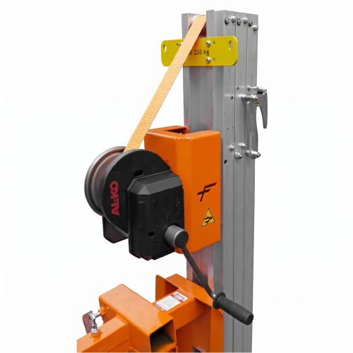 Aluminiowy jezdny manualny podnośnik materiałów Faraone 300 kg 1,95 m