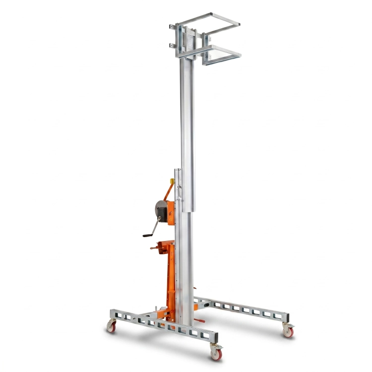Aluminiowy jezdny manualny podnośnik materiałów HWBIG3 Faraone 250 kg 4,95 m