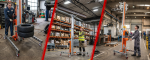 Aluminiowy jezdny elektryczny podnośnik materiałów HWBIG4EL Faraone 150 kg 6,45 m