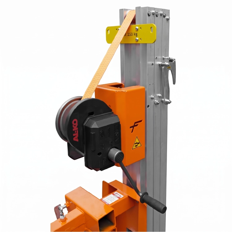 Aluminiowy jezdny elektryczny podnośnik materiałów HWBIG4EL Faraone 150 kg 6,45 m
