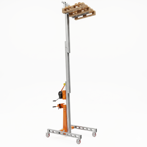 Aluminiowy jezdny manualny podnośnik materiałów HW02 Faraone 250 kg 3,1 m
