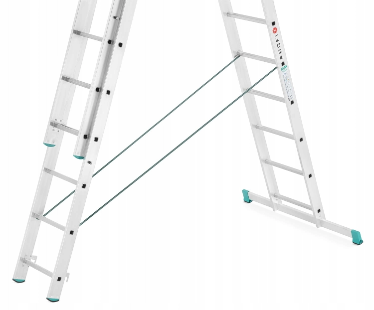 Drabina aluminiowa 3x12 wielofunkcyjna MOCNA 7,98m uniwersalna udźwig 150kg