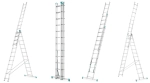 Drabina aluminiowa 3x12 wielofunkcyjna MOCNA 7,98m uniwersalna udźwig 150kg