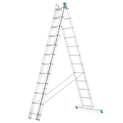 Drabina aluminiowa 3x12 wielofunkcyjna MOCNA 7,98m uniwersalna udźwig 150kg