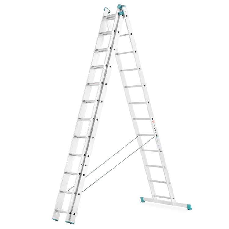 Drabina aluminiowa 3x12 wielofunkcyjna MOCNA 7,98m uniwersalna udźwig 150kg