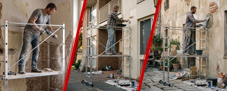 Rusztowanie aluminiowe jezdne przejezdne GIERRE Easy 100 G-FA100EY 2,86 m modułowe