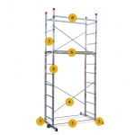Rusztowanie aluminiowe jezdne przejezdne GIERRE Easy 400 G-FA400EY 3,95 m modułowe