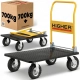 Wózek magazynowy transportowy platformowy składany pompowane koła HIGHER PRO 700 kg LH10-700-P