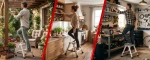 Drabina aluminiowa domowa dwustronna składana HIGHER 2x2 stopnie taboret podnóżek schodek