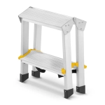 Drabina aluminiowa domowa dwustronna składana HIGHER 2x2 stopnie taboret podnóżek schodek