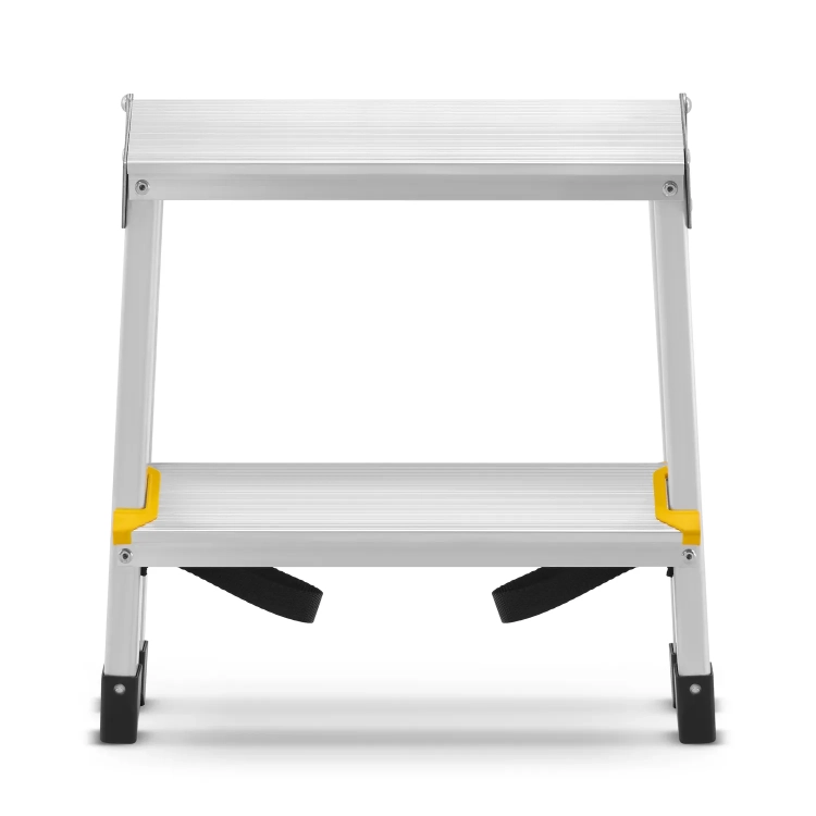 Drabina aluminiowa domowa dwustronna składana HIGHER 2x2 stopnie taboret podnóżek schodek