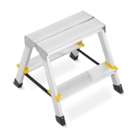 Drabina aluminiowa domowa dwustronna składana HIGHER 2x2 stopnie taboret podnóżek schodek