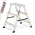 Drabina aluminiowa domowa dwustronna składana HIGHER 2x3 stopnie taboret podnóżek schodek