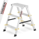 Drabina aluminiowa domowa dwustronna składana HIGHER 2x3 stopnie taboret podnóżek schodek