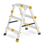 Drabina aluminiowa domowa dwustronna składana HIGHER 2x3 stopnie taboret podnóżek schodek