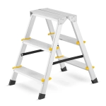 Drabina aluminiowa domowa dwustronna składana HIGHER 2x3 stopnie taboret podnóżek schodek