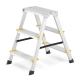 Drabina aluminiowa domowa dwustronna składana HIGHER 2x3 stopnie taboret podnóżek schodek