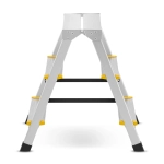 Drabina aluminiowa domowa dwustronna składana HIGHER 2x3 stopnie taboret podnóżek schodek