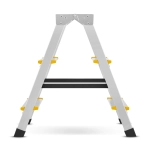 Drabina aluminiowa domowa dwustronna składana HIGHER 2x3 stopnie taboret podnóżek schodek