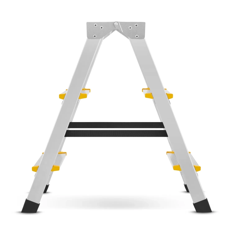 Drabina aluminiowa domowa dwustronna składana HIGHER 2x3 stopnie taboret podnóżek schodek