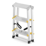 Drabina aluminiowa domowa dwustronna składana HIGHER 2x3 stopnie taboret podnóżek schodek