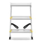Drabina aluminiowa domowa dwustronna składana HIGHER 2x3 stopnie taboret podnóżek schodek
