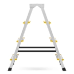 Drabina aluminiowa domowa dwustronna składana HIGHER 2x4 stopnie taboret podnóżek schodek