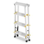 Drabina aluminiowa domowa dwustronna składana HIGHER 2x4 stopnie taboret podnóżek schodek