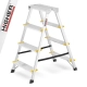 Drabina aluminiowa domowa dwustronna składana HIGHER 2x4 stopnie taboret podnóżek schodek