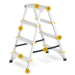 Drabina aluminiowa domowa dwustronna składana HIGHER 2x4 stopnie taboret podnóżek schodek