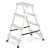 Drabina aluminiowa domowa dwustronna składana HIGHER 2x4 stopnie taboret podnóżek schodek