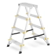 Drabina aluminiowa domowa dwustronna składana HIGHER 2x4 stopnie taboret podnóżek schodek