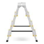 Drabina aluminiowa domowa dwustronna składana HIGHER 2x4 stopnie taboret podnóżek schodek