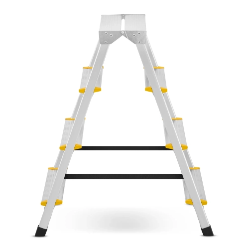 Drabina aluminiowa domowa dwustronna składana HIGHER 2x4 stopnie taboret podnóżek schodek