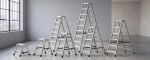 Drabina aluminiowa domowa dwustronna składana HIGHER 2x5 stopni taboret podnóżek schodek