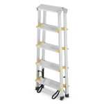 Drabina aluminiowa domowa dwustronna składana HIGHER 2x5 stopni taboret podnóżek schodek